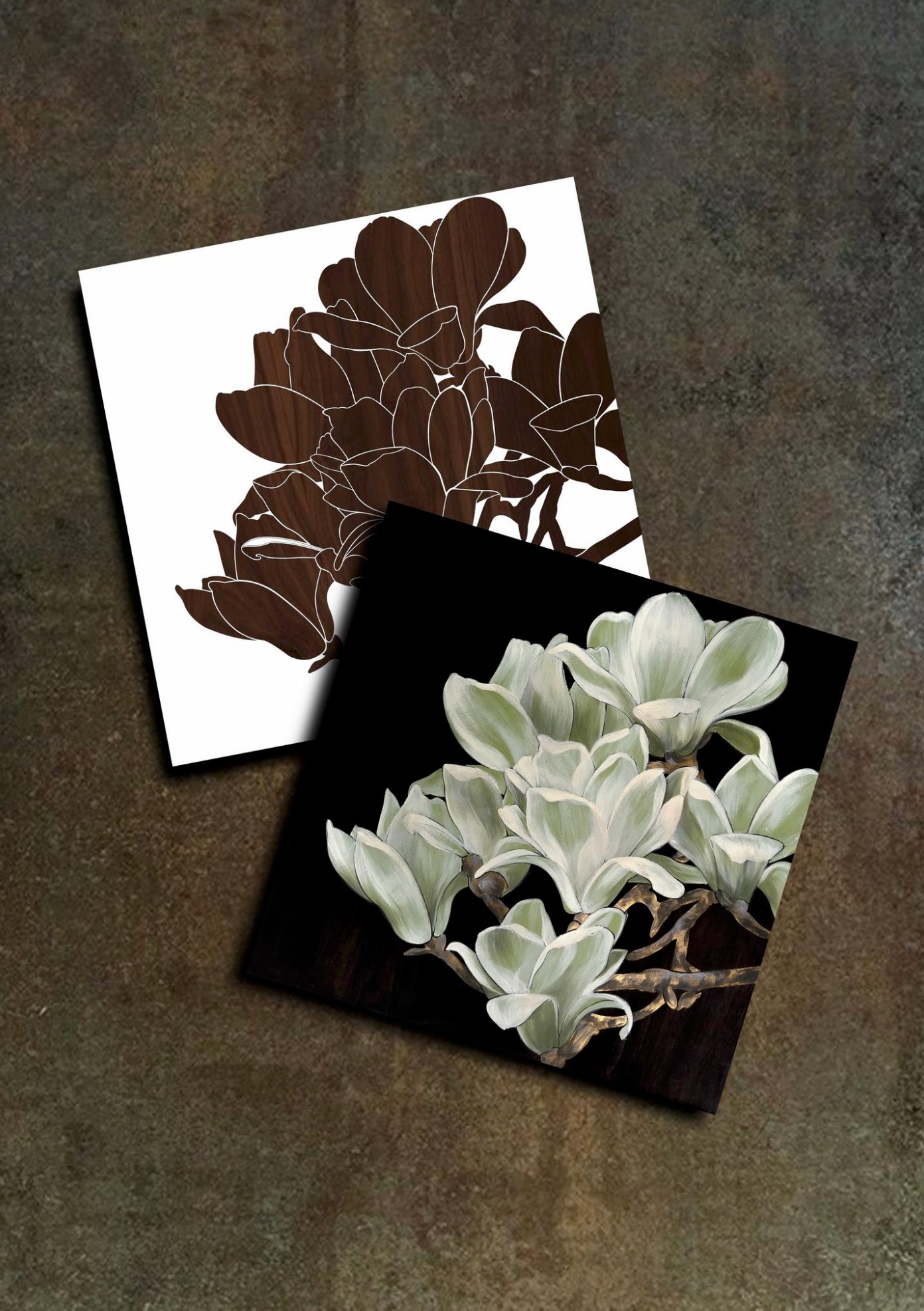 Magnolia Stencil + video tutorial