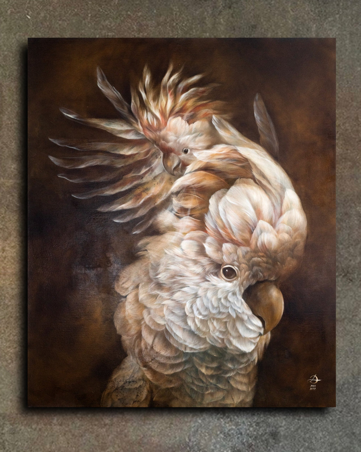 'MARSHMALLOW COCKATOO' Original Oil Painting