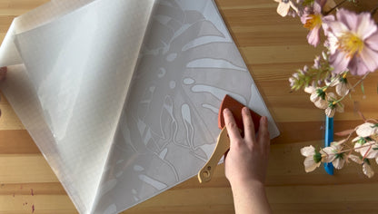 Monstera Stencil + video tutorial