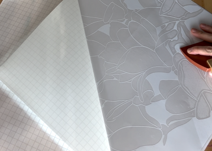 Magnolia Stencil + video tutorial