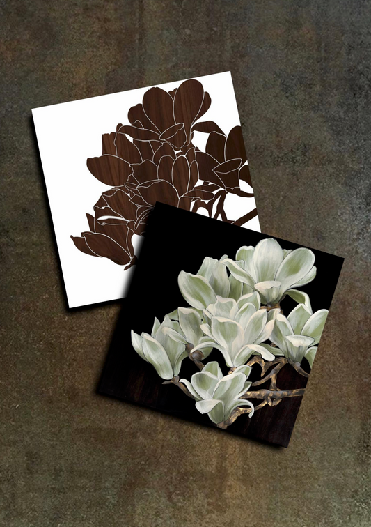 Magnolia Stencil + video tutorial