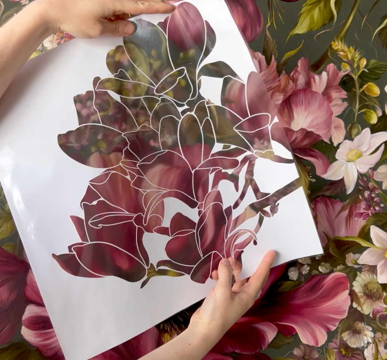 Magnolia Stencil + video tutorial
