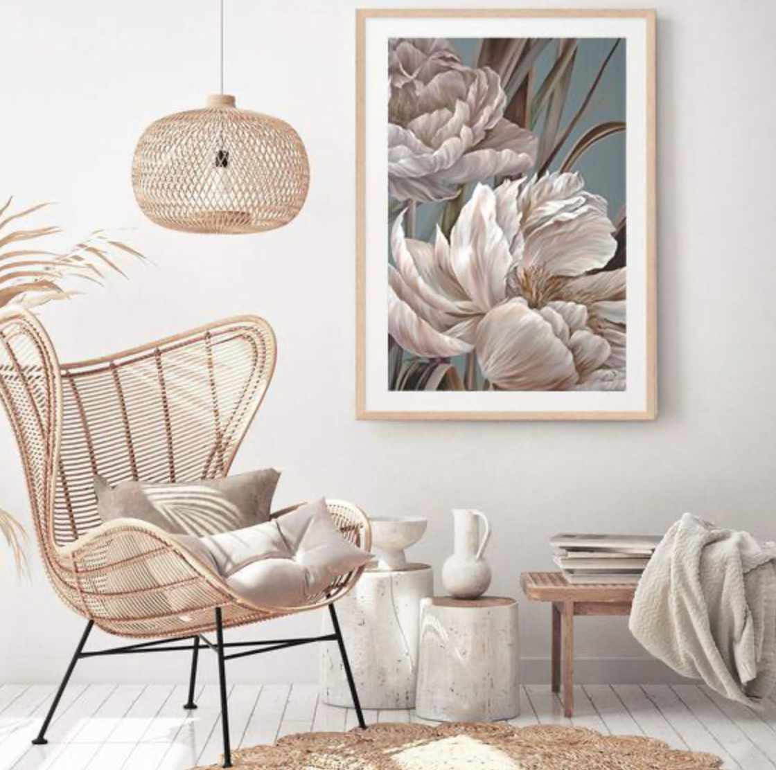 'Marshmallow Peony' Print