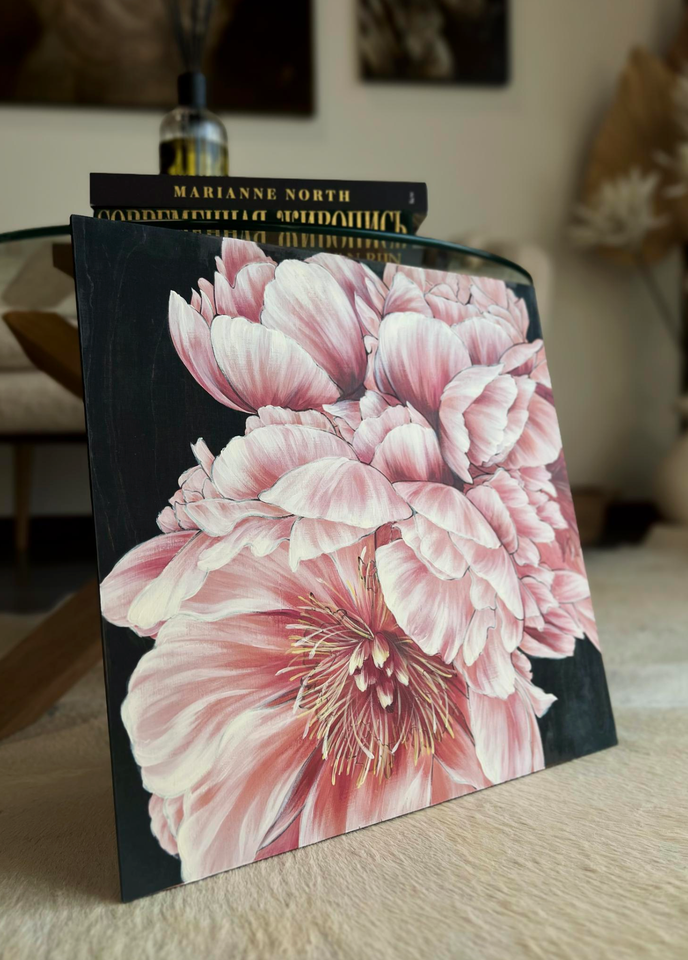 Peony Stencil + video tutorial