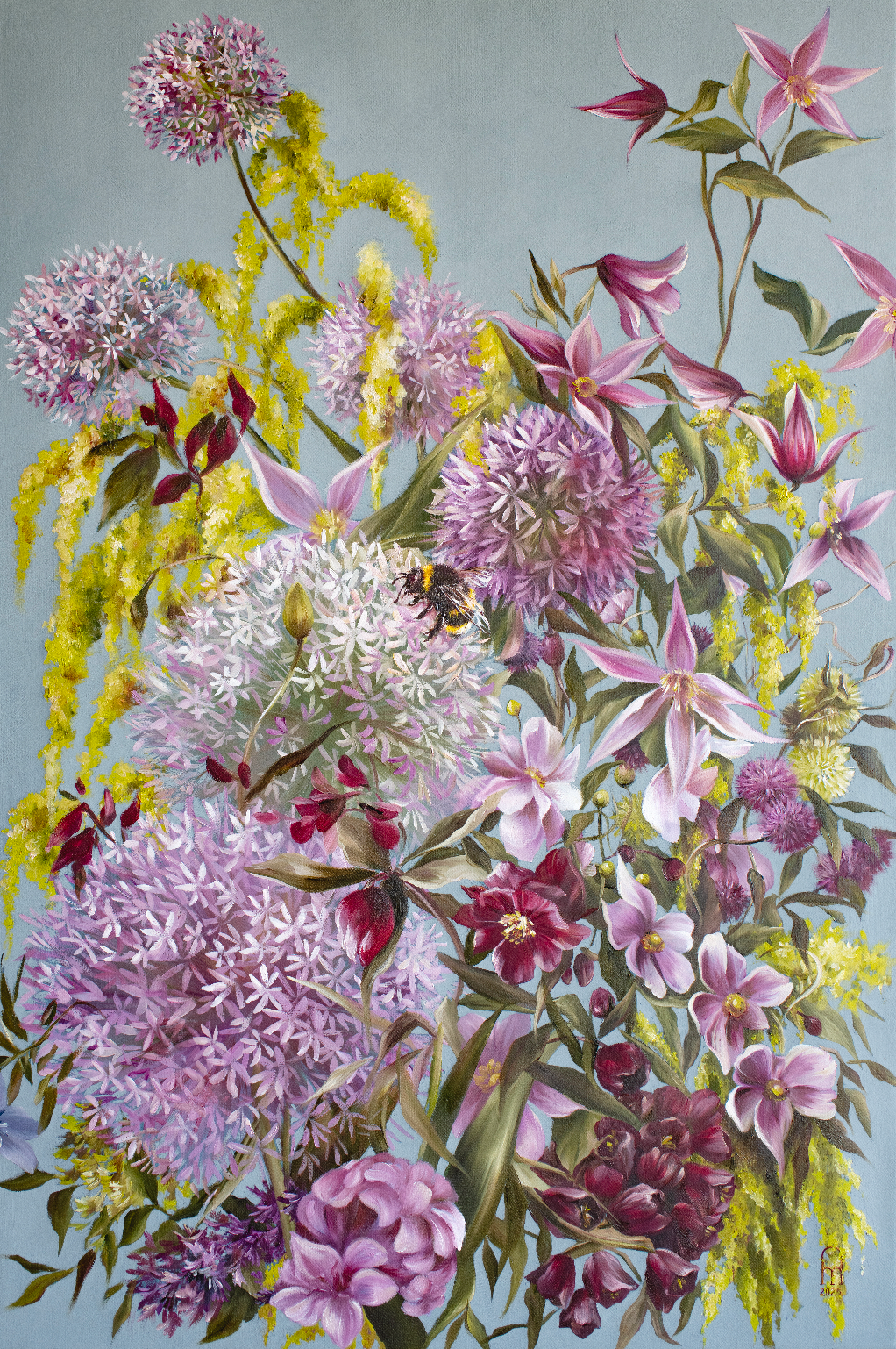 'THE QUEEN BEE'S GARDEN II' Original Oil Painting